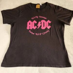 Rockware Anthill Trading Y2K Vintage AC/DC Dirty Deeds Graphic Tshirt Size XL